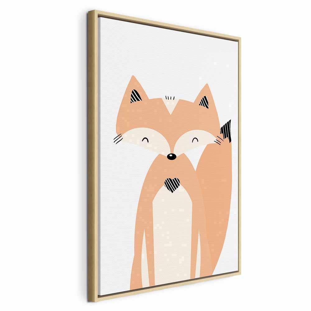 Leinwandbild - Happy Fox (1 Part) Vertical