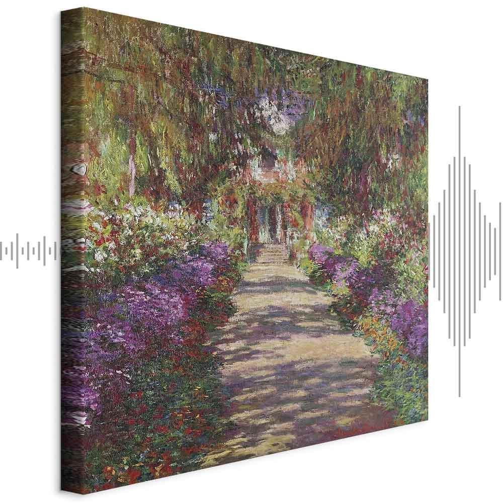 Leinwandbild - Claude Monet – A Pathway in Monet's Garden
