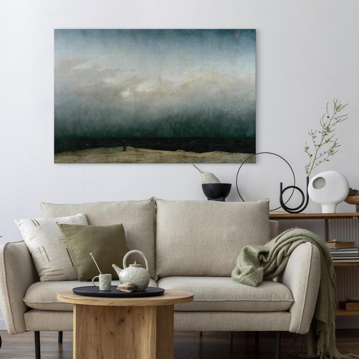 Leinwandbild - The Monk by the Sea Artgeist