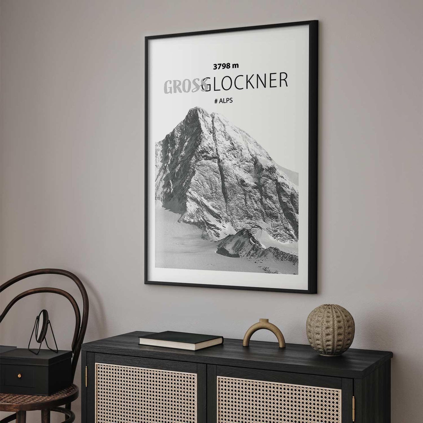 Poster - Majestic mountain peak Glosslockner mountain crown mountain landscape