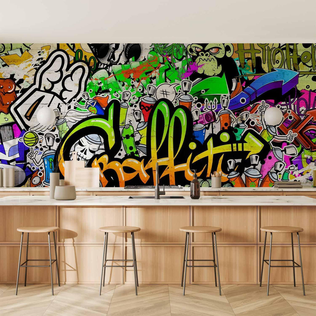 Fototapete - Graffiti on the Wall