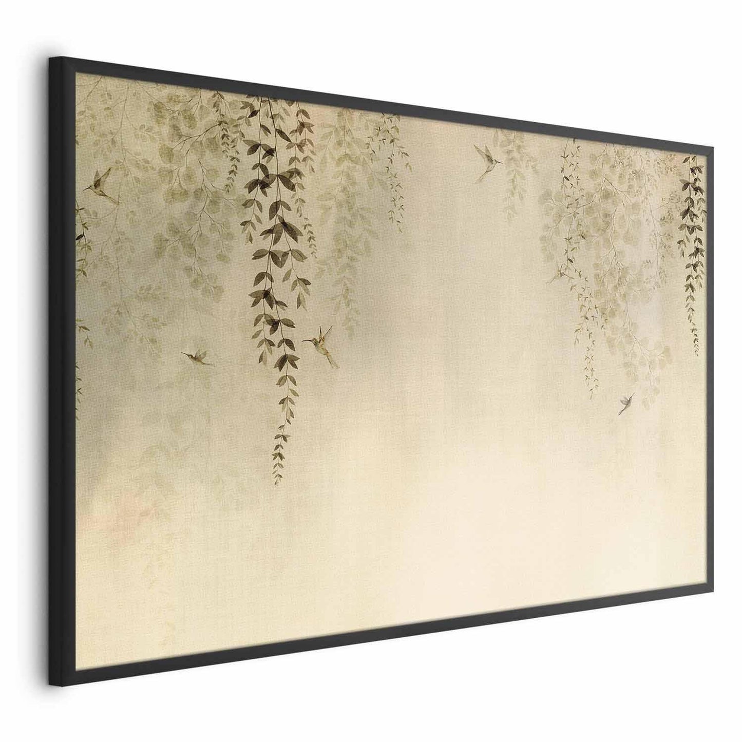 Poster - Beige Hummingbirds Artgeist