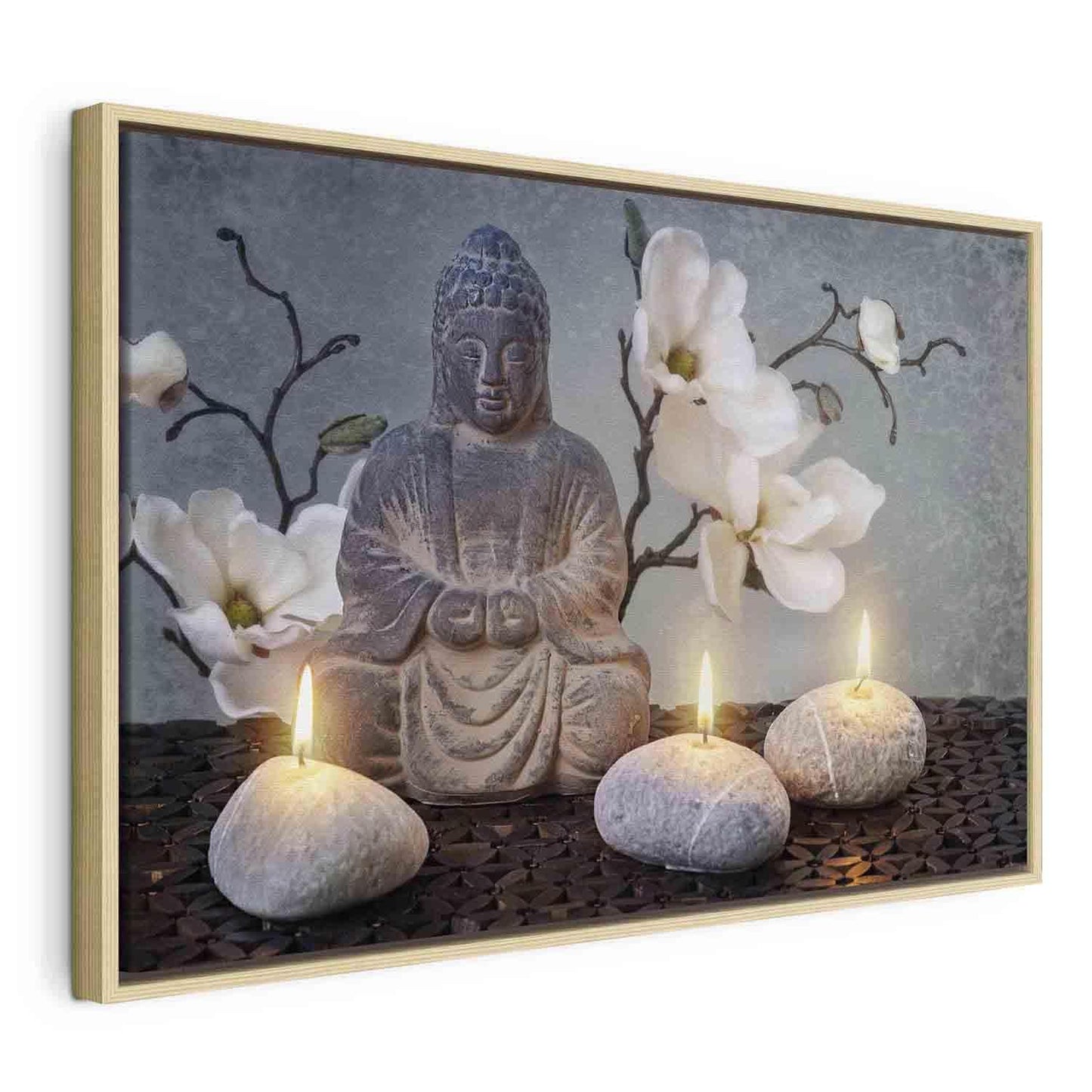 Leinwandbild - Buddha and Stones (1 Part) Wide Artgeist
