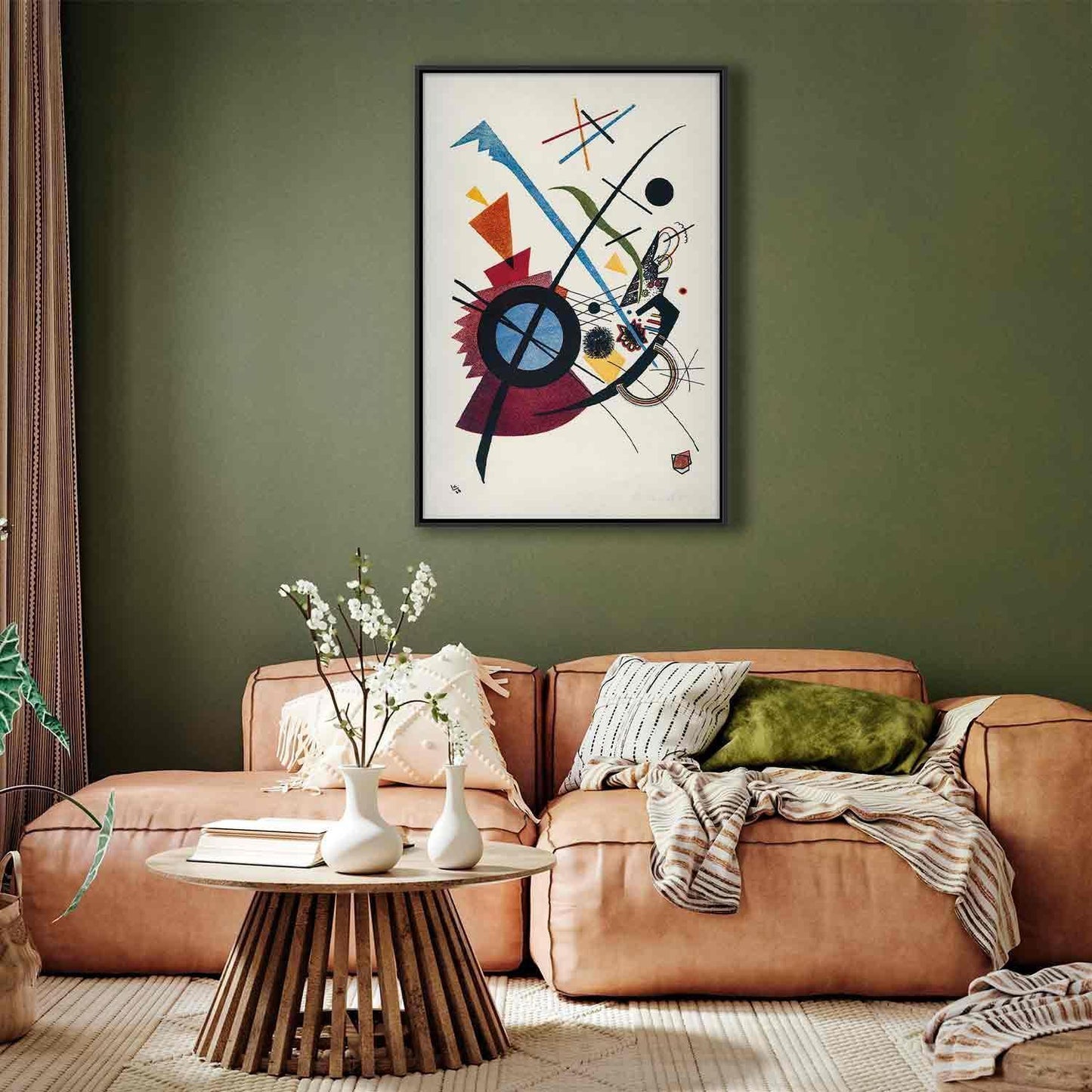 Leinwandbild - Primary Colors - Kandinsky’s Geometric Abstraction (Wassily Kandinsky) Artgeist