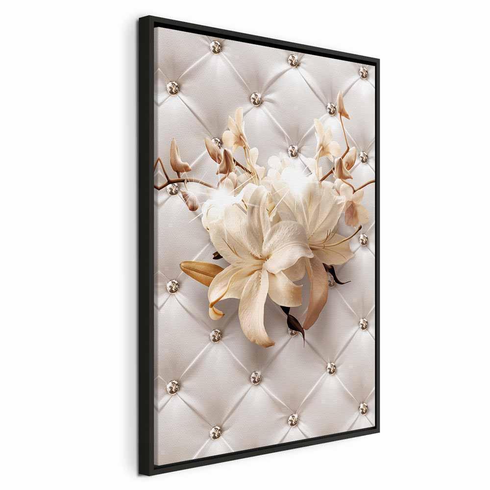Leinwandbild - Diamond Lilies (1 Part) Vertical