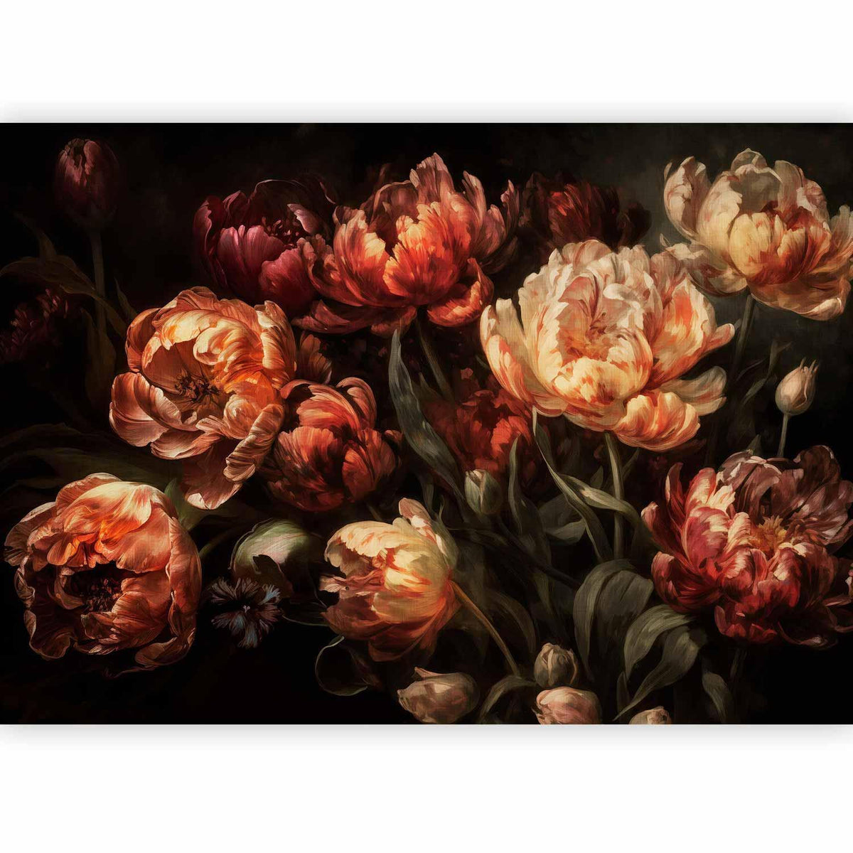 Fototapete Blühende Tulpen - Farbenfrohe Frühlingsblumen in voller Pracht