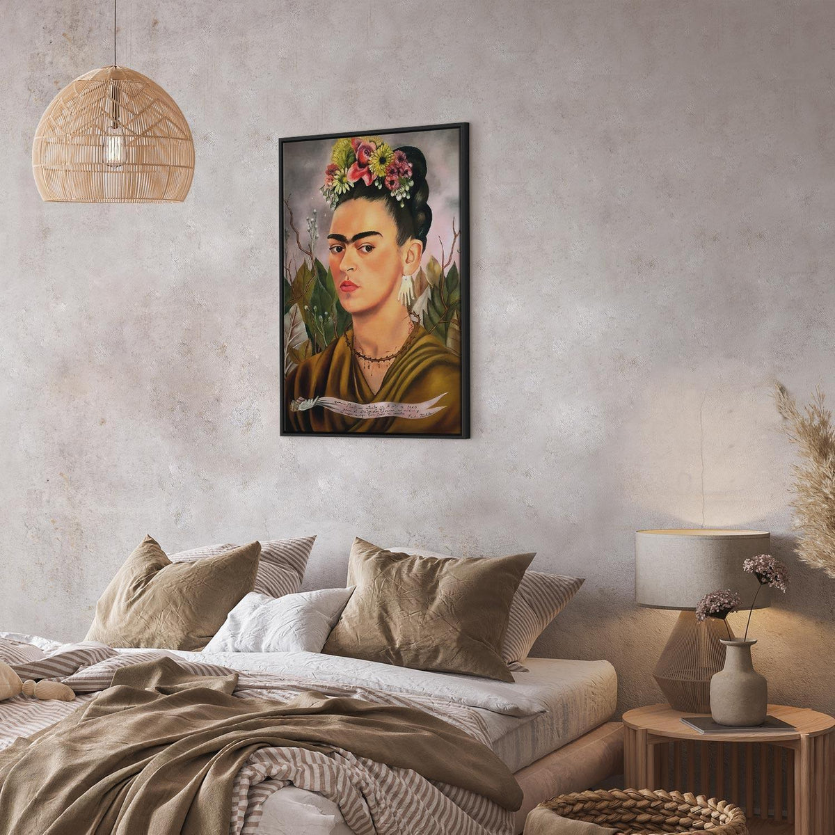 Leinwandbild - Frida Kahlo – Self-Portrait Dedicated to Dr Eloesser