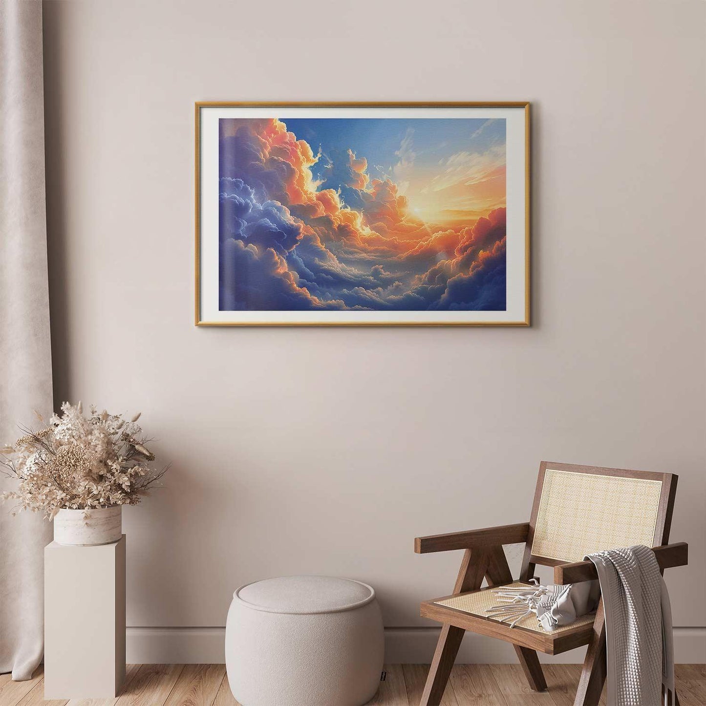 Poster - Sunset Over a Cloudy Sea: A Wonderful Symphony of Colors