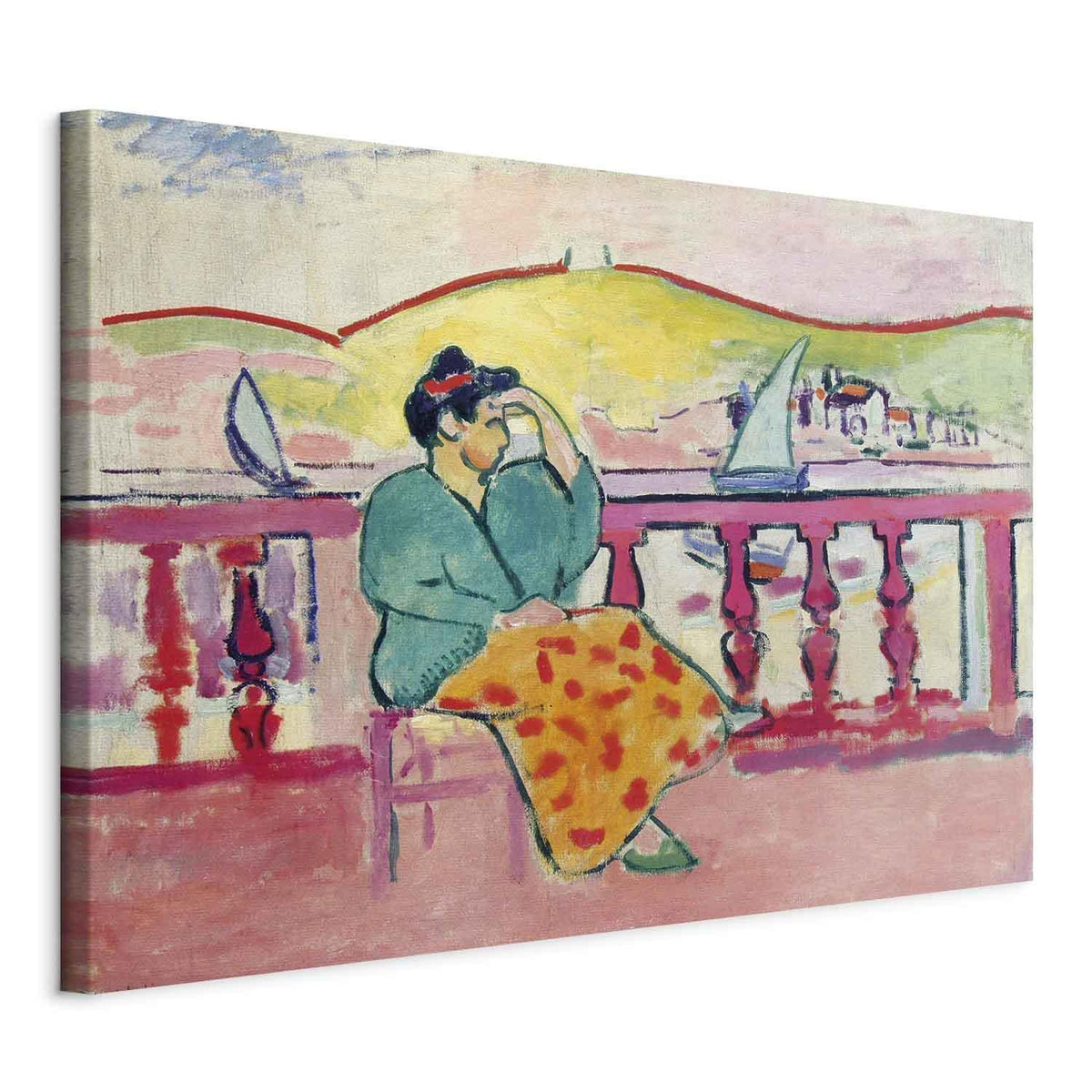 Leinwandbild - Henri Matisse – Woman on the Terrace