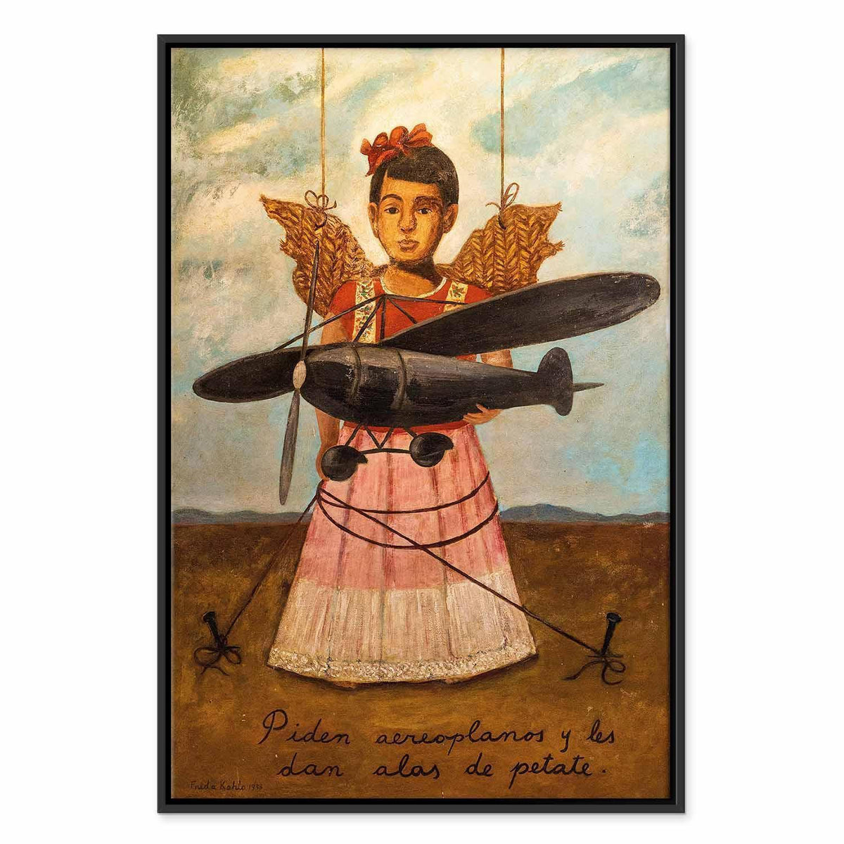 Leinwandbild - Frida Kahlo – They Asked for Planes and Got Straw Wings