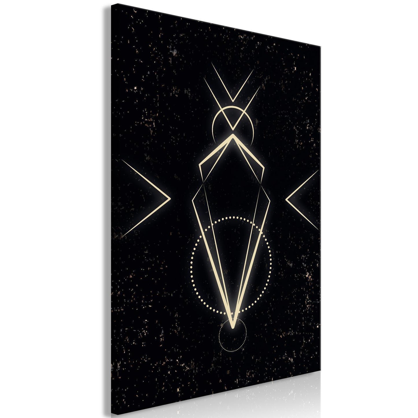 Leinwandbild - Symmetry of Shapes (1-part) - Graphic Motif in Black Shade Artgeist