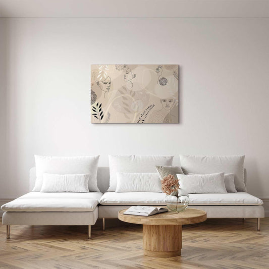 Leinwandbild - Feminine line art