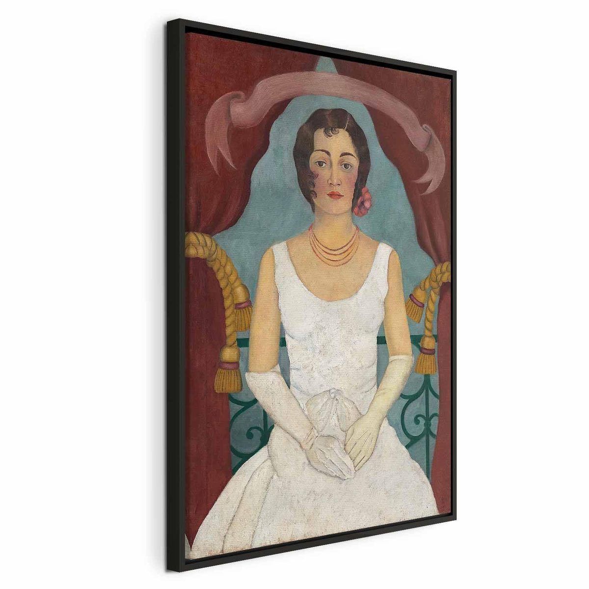 Leinwandbild - Frida Kahlo – Portrait of a Lady in White