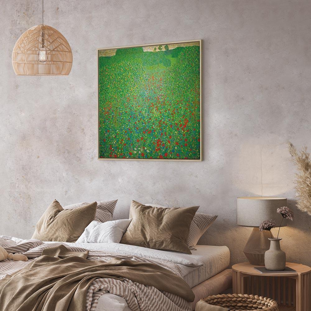 Leinwandbild - Gustav Klimt – Poppy Field