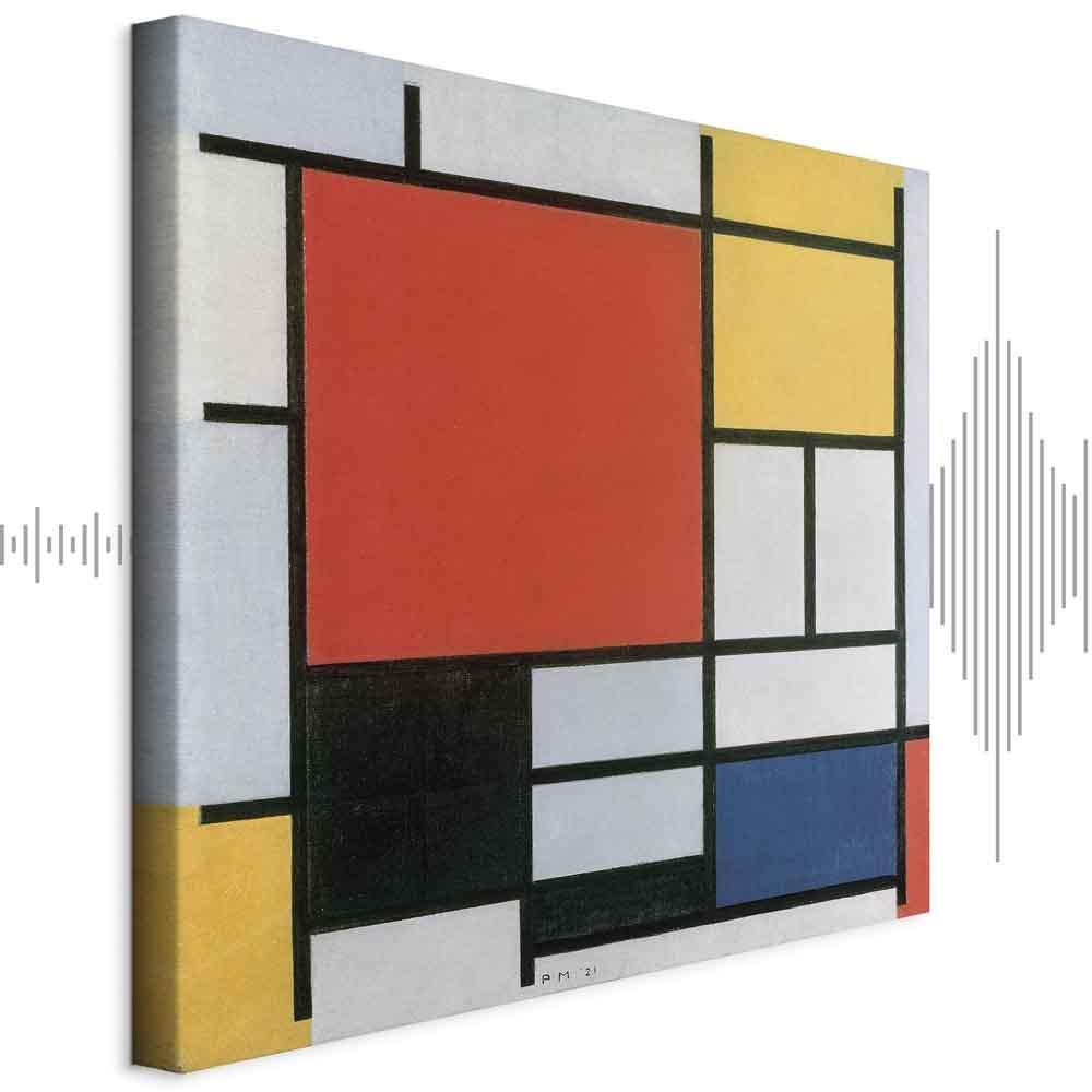 Leinwandbild - Piet Mondrian – Composition with red, yellow blue and black