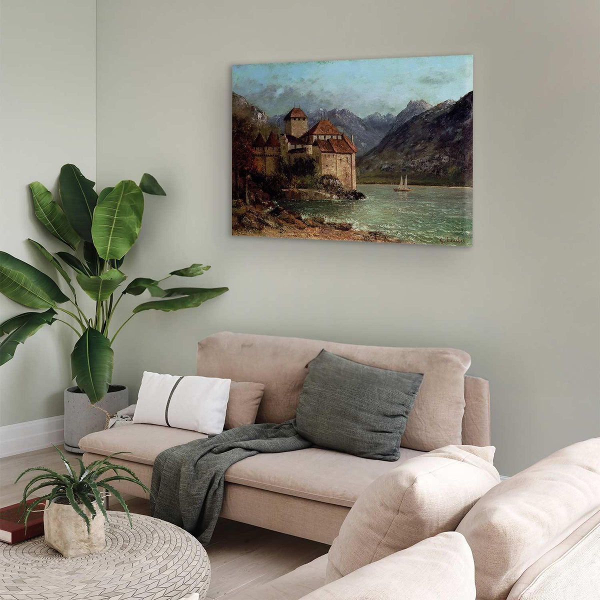 Leinwandbild - Gustave Courbet -Chillon Castle