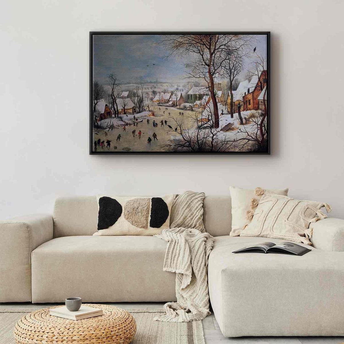 Leinwandbild - Pieter Bruegel the Elder – Winter Landscape with Birdtrap