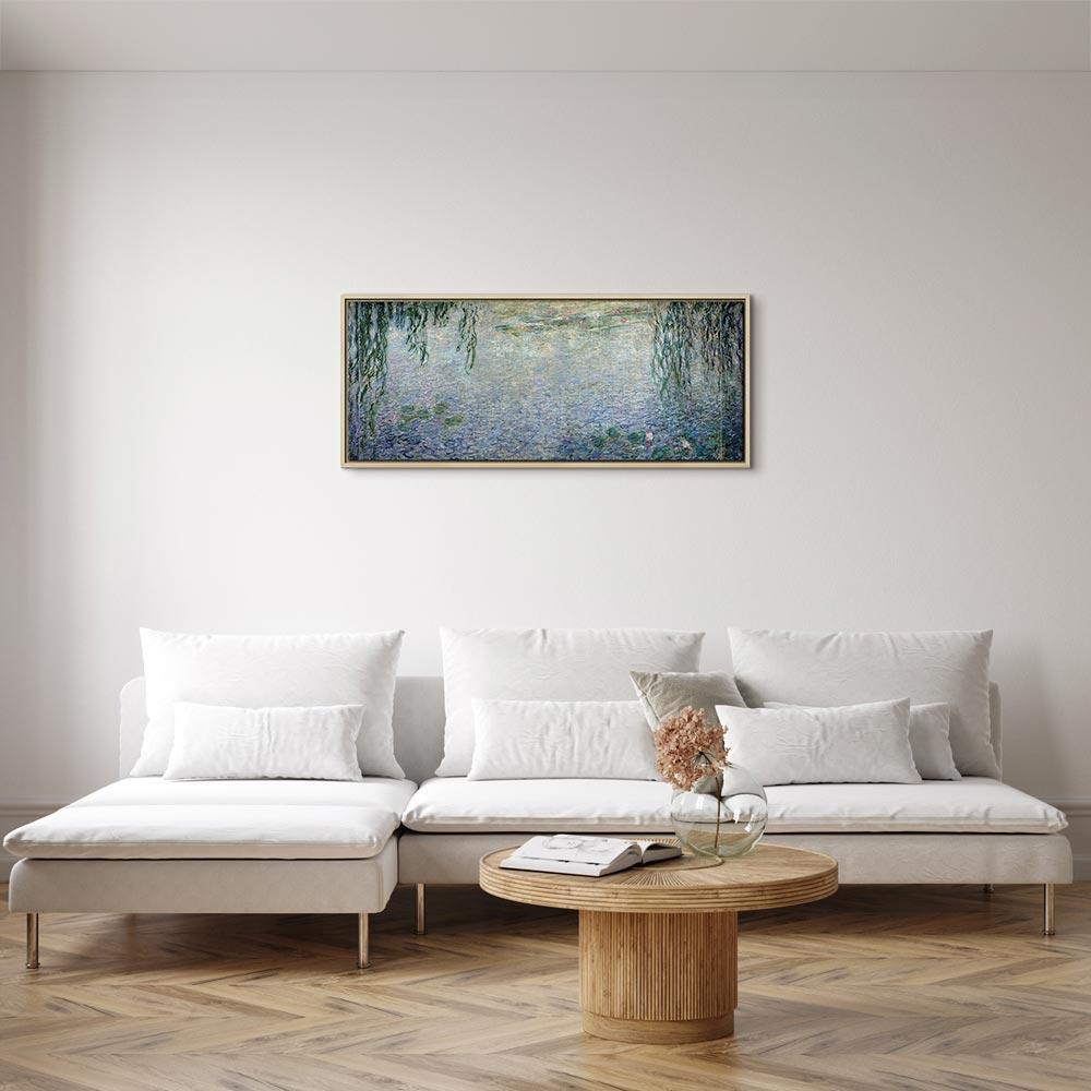 Leinwandbild - Claude Monet – The Water Lilies – Clear Morning with Willows