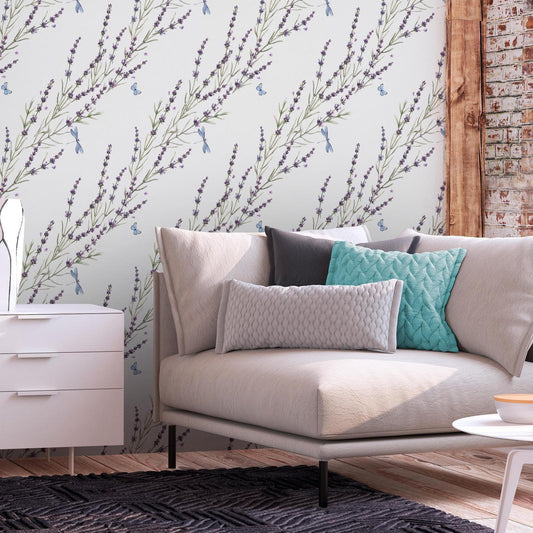 Tapete - Butterflies Among the Lavender Artgeist