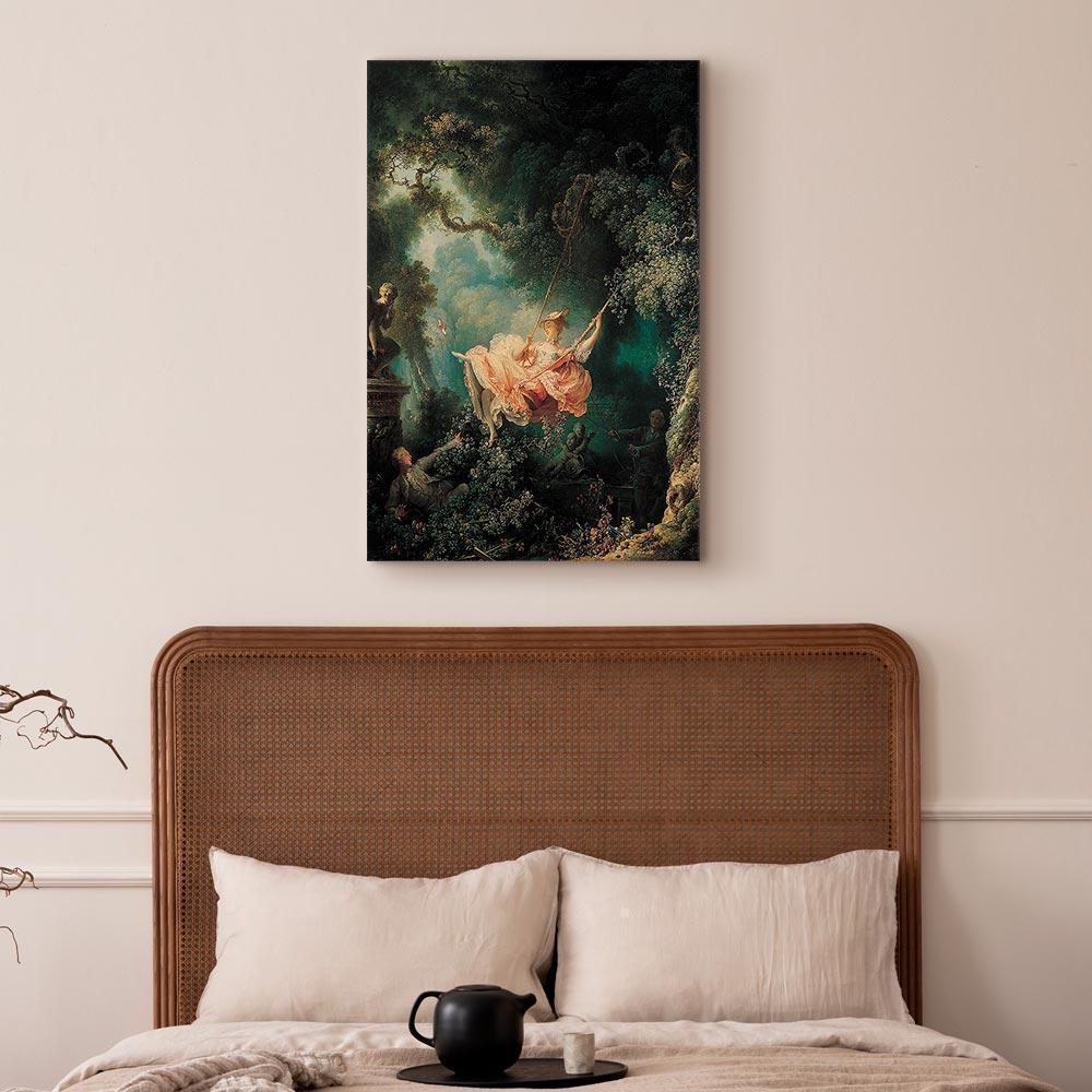 Leinwandbild Die Schaukel – Jean-Honoré Fragonard Rokoko-Meisterwerk