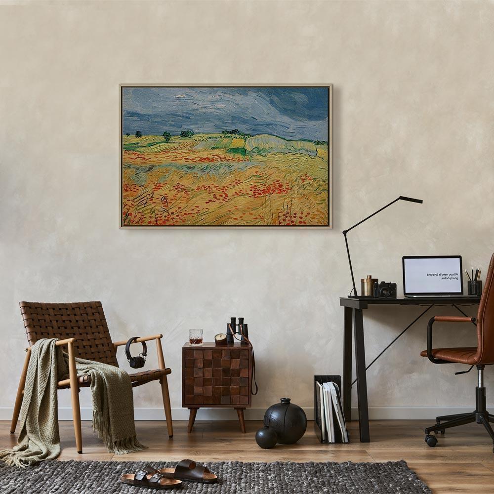 Leinwandbild - Vincent van Gogh – Fields with Poppies