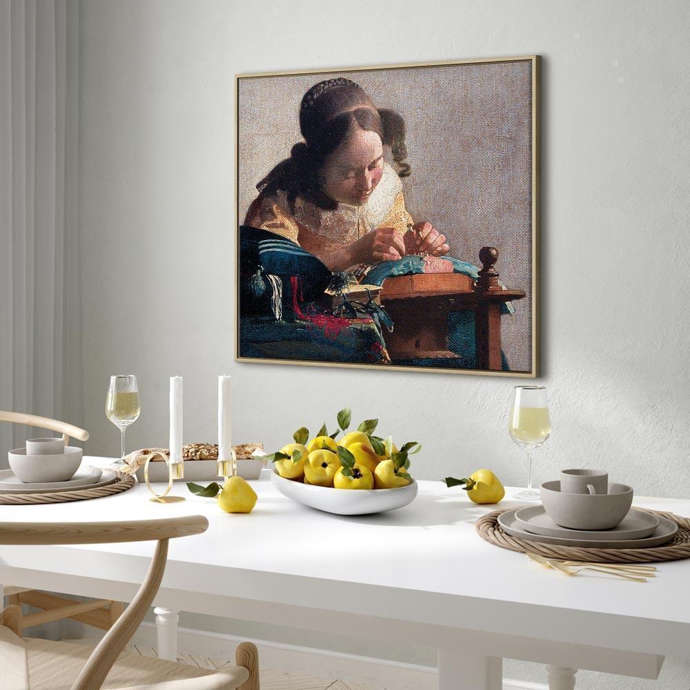 Leinwandbild - Jan Vermeer – The Lacemaker