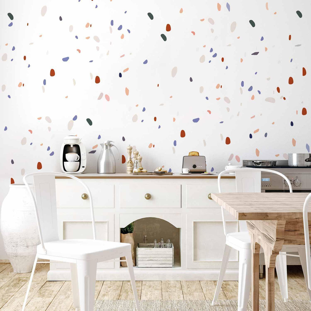 Fototapete - Classic Terrazzo on White Background