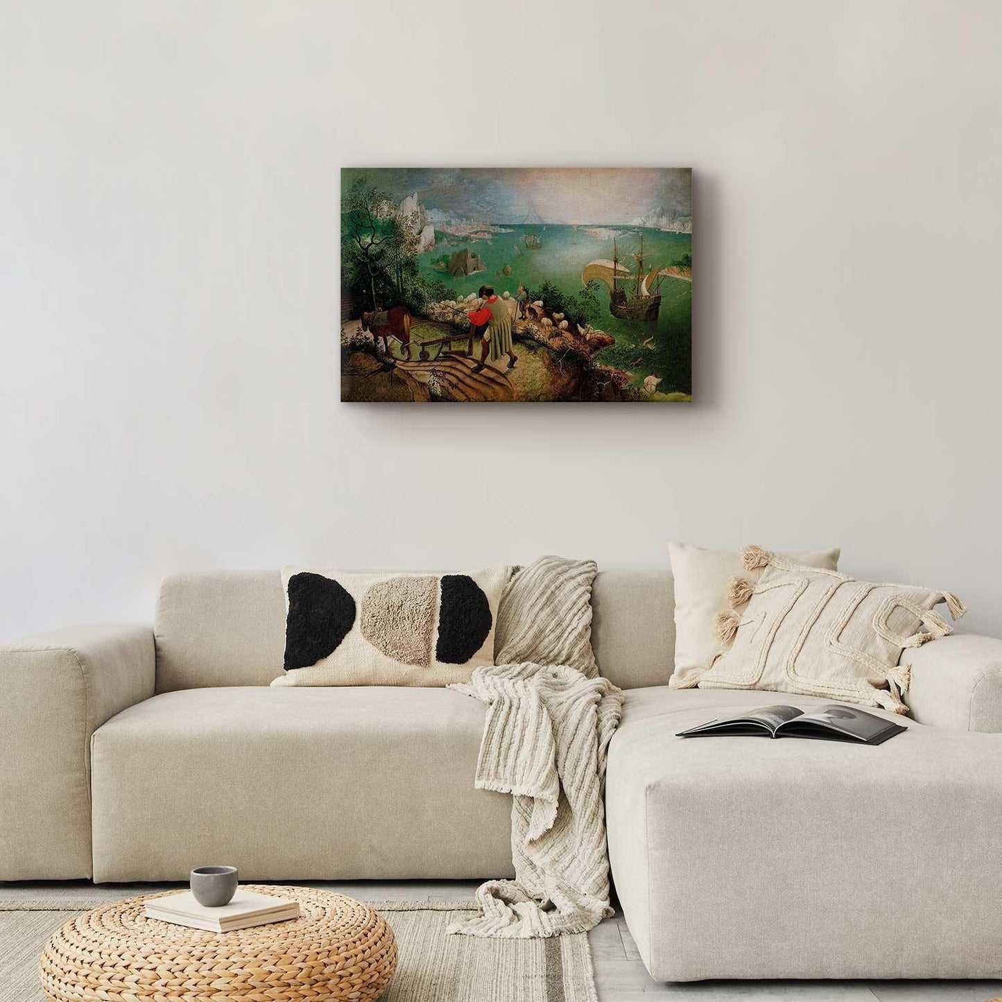 Leinwandbild - Landscape with the Fall of Icarus Artgeist