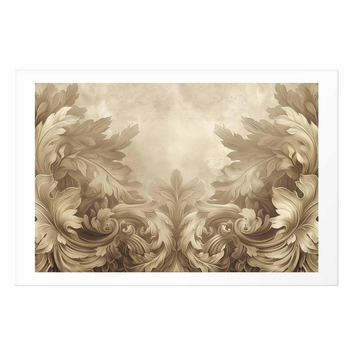 Poster - Carved Ornaments in Sepia Shades