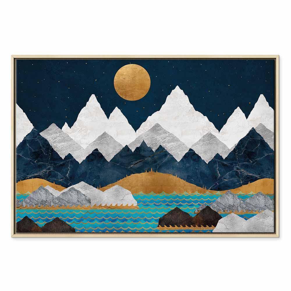 Leinwandbild - Night in the Mountains (1 Part) Wide