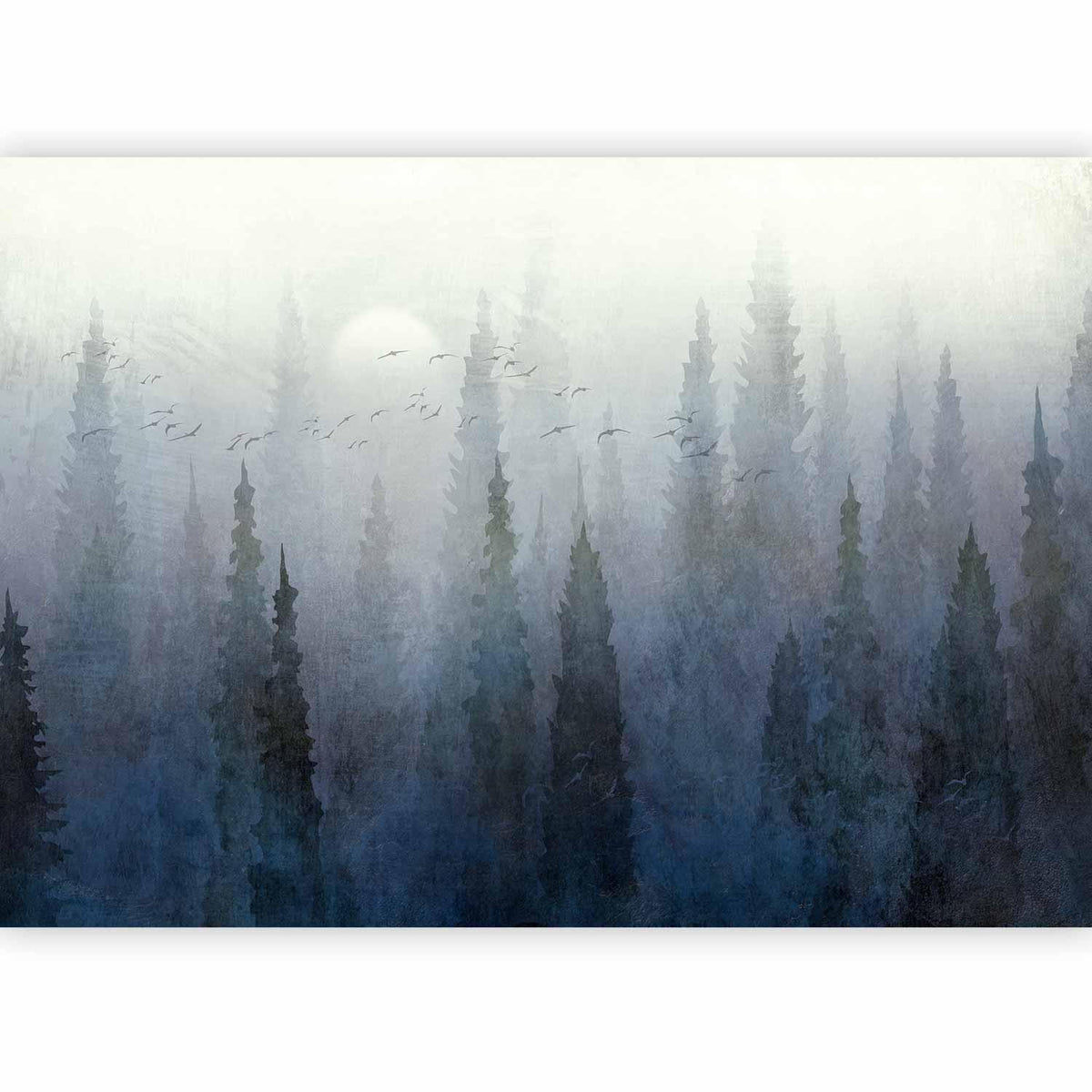 Fototapete - Flight Over the Forest - Second Variant