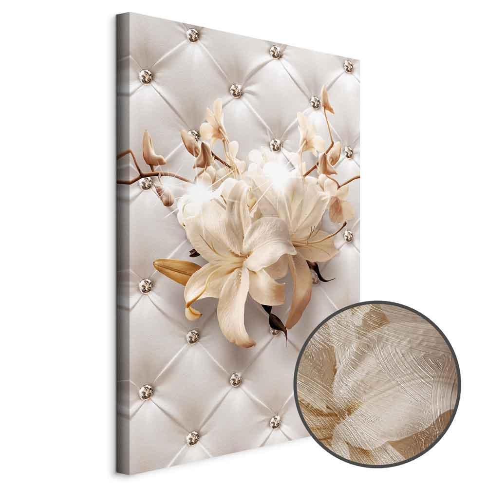 Leinwandbild - Diamond Lilies (1 Part) Vertical