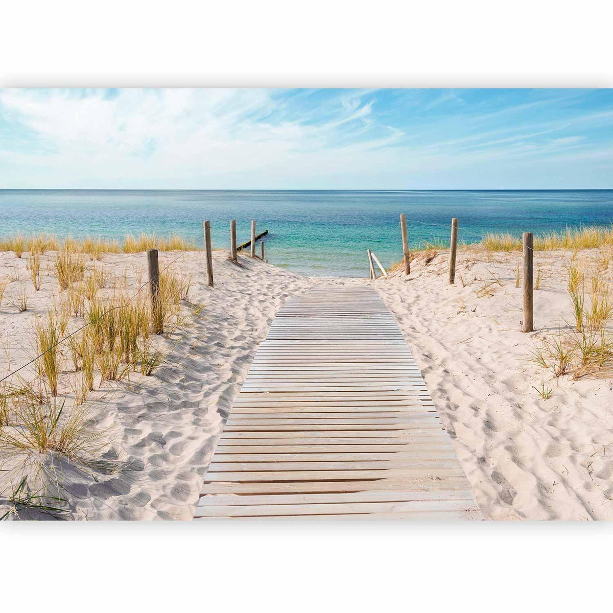 Fototapete Urlaub am Meer – Entspannte Strandszene
