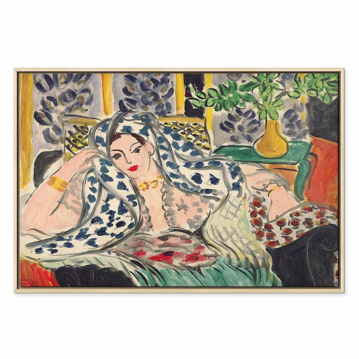 Leinwandbild - Henri Matisse – Odalisque at Fautenuil