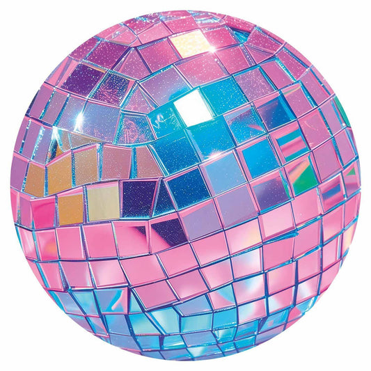 Runde Fototapete - Pink disco ball