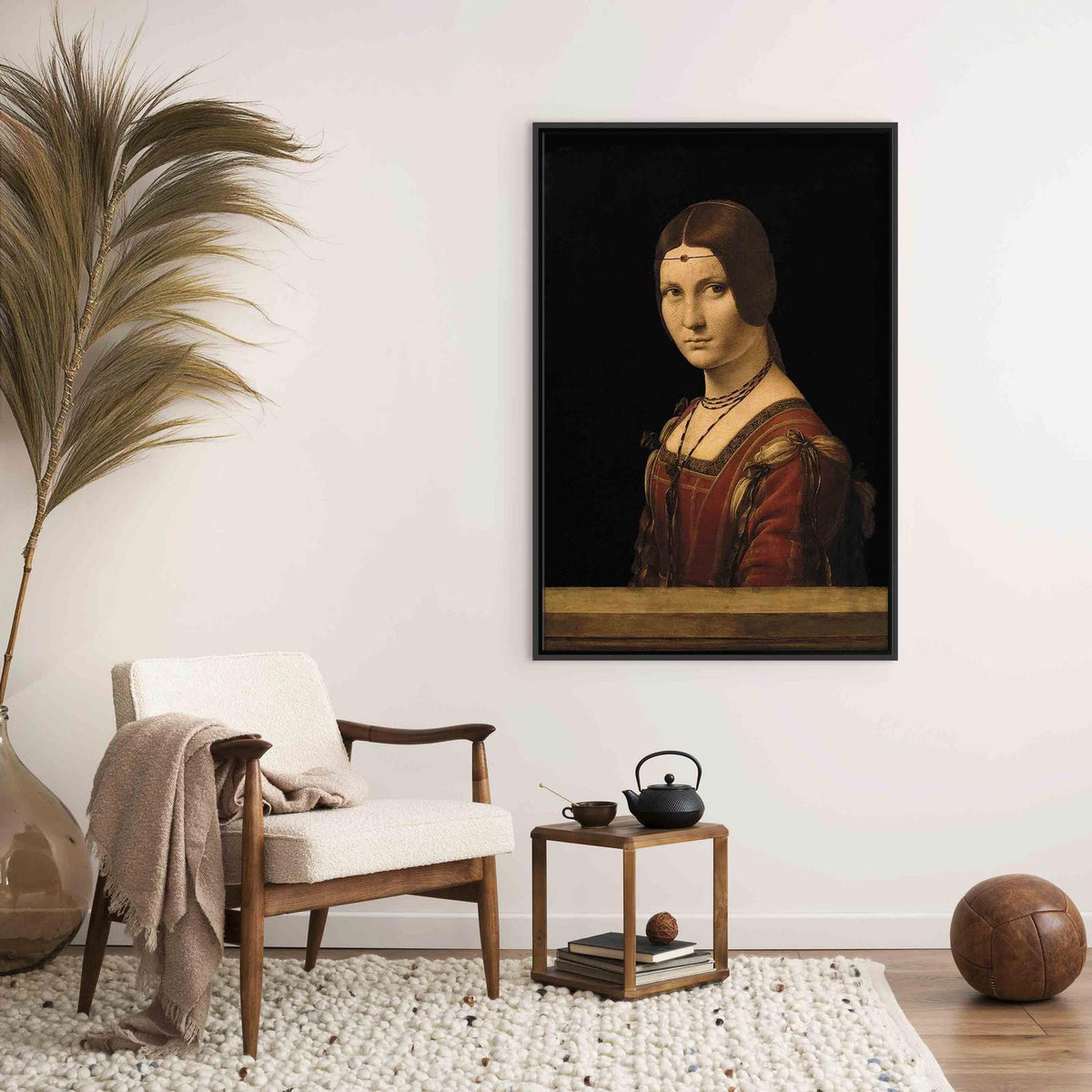 Leinwandbild - Leonardo da Vinci – Beautiful Ferronière