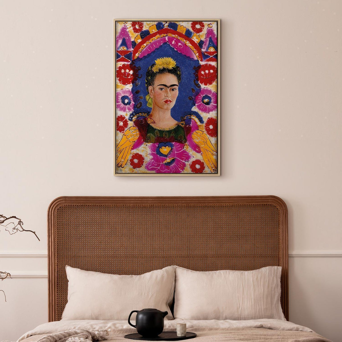 Leinwandbild - Frida Kahlo – The Frame (Self-Portrait)