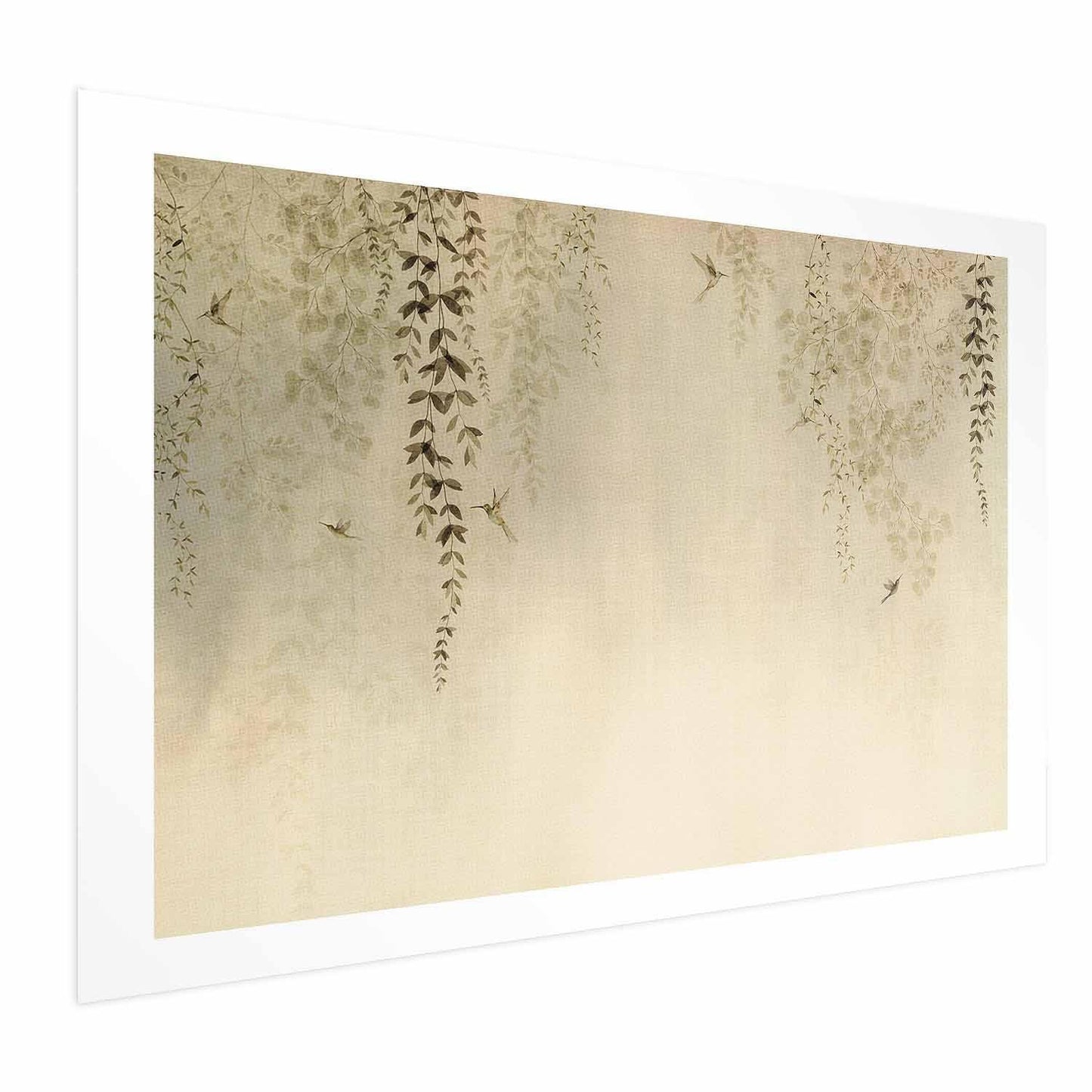 Poster - Beige Hummingbirds Artgeist