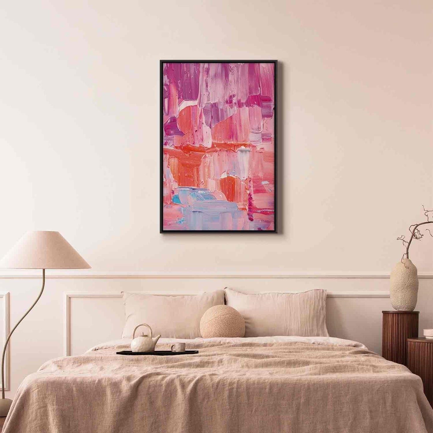 Leinwandbild - Colorful Contrasts - Energetic Color Transitions in Shades of Pink Artgeist