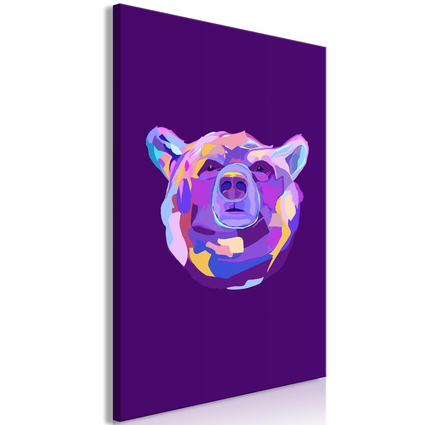 Leinwandbild - Colourful Bear (1 Part) Vertical Artgeist
