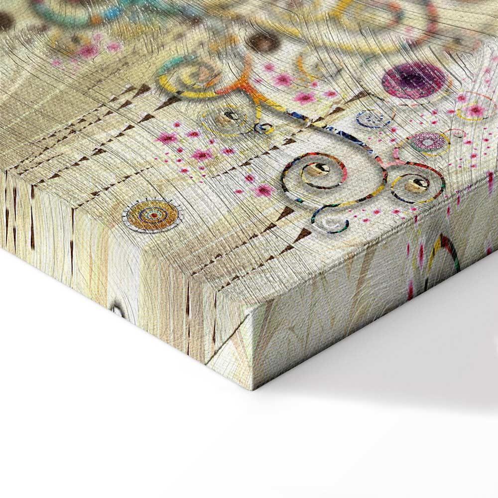 Leinwandbild Gustav Klimt Lebensbaum Bunt – Symbolische Wandkunst