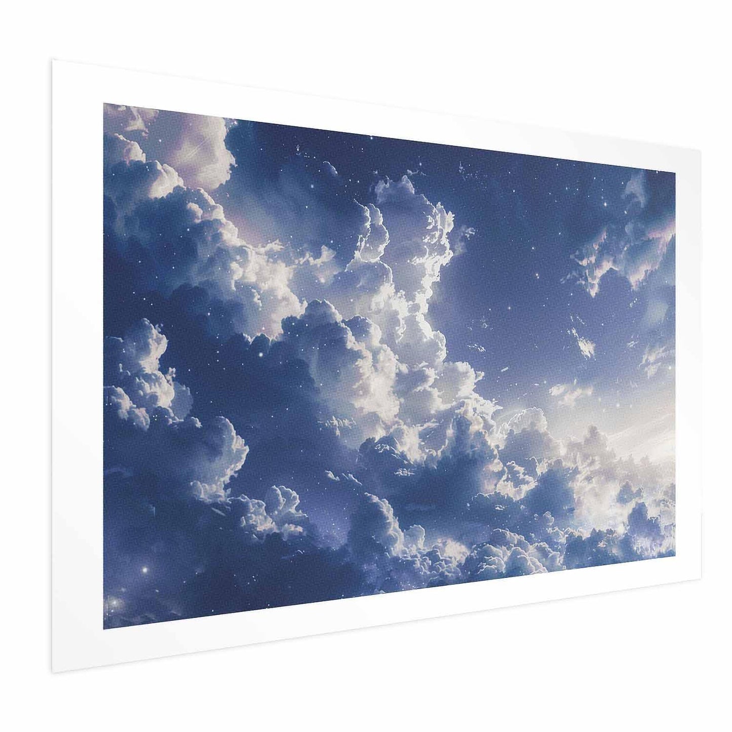 Poster - Starry Clouds and Soft Light Over a Corner of the Sky Artgeist