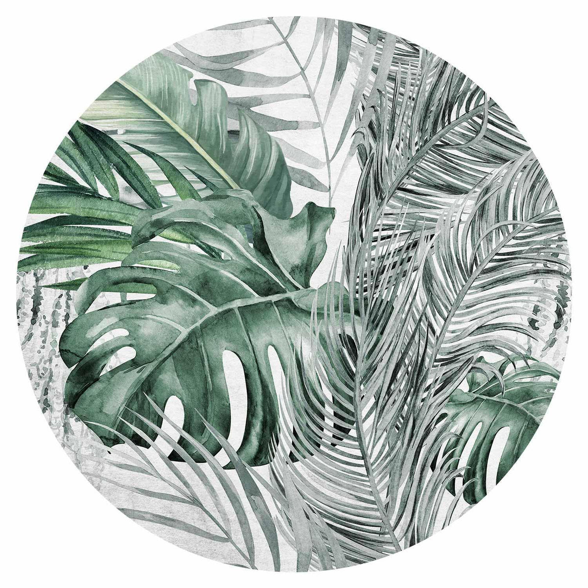 Runde Fototapete - Dense jungle