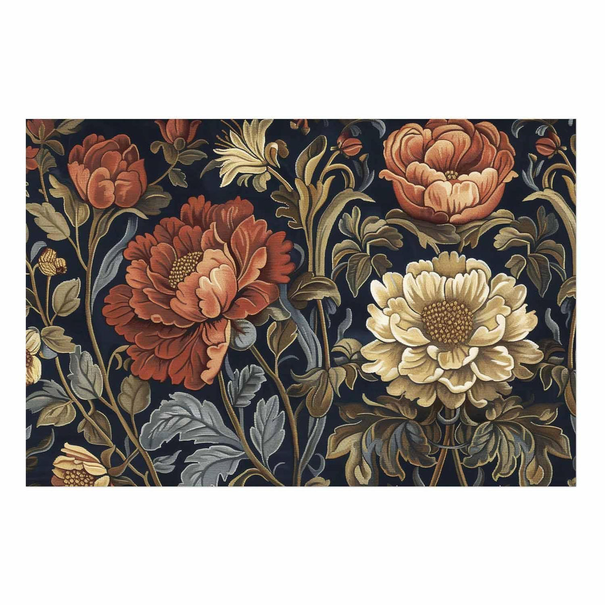 Poster - Tapestry Large Retro Flowers