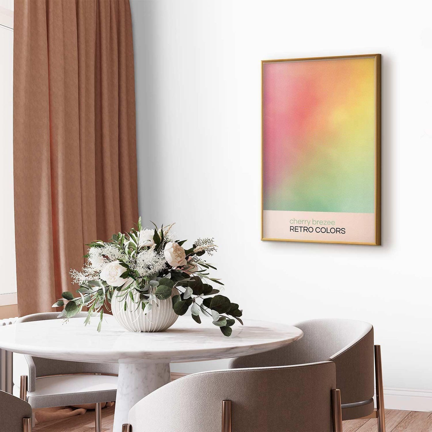 Poster - Cherry Breeze - Pastel Gradient in Soft, Retro Colors Artgeist