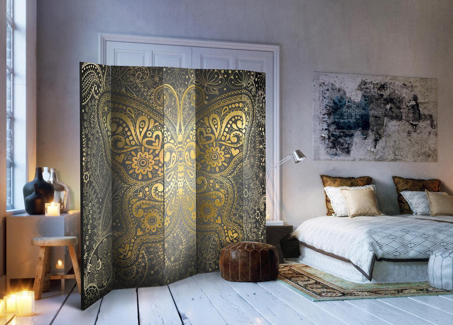 Paravent - Golden Butterfly II Artgeist