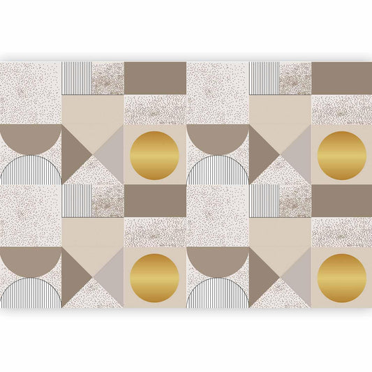 Fototapete - Beige and Gold Geometric Pattern