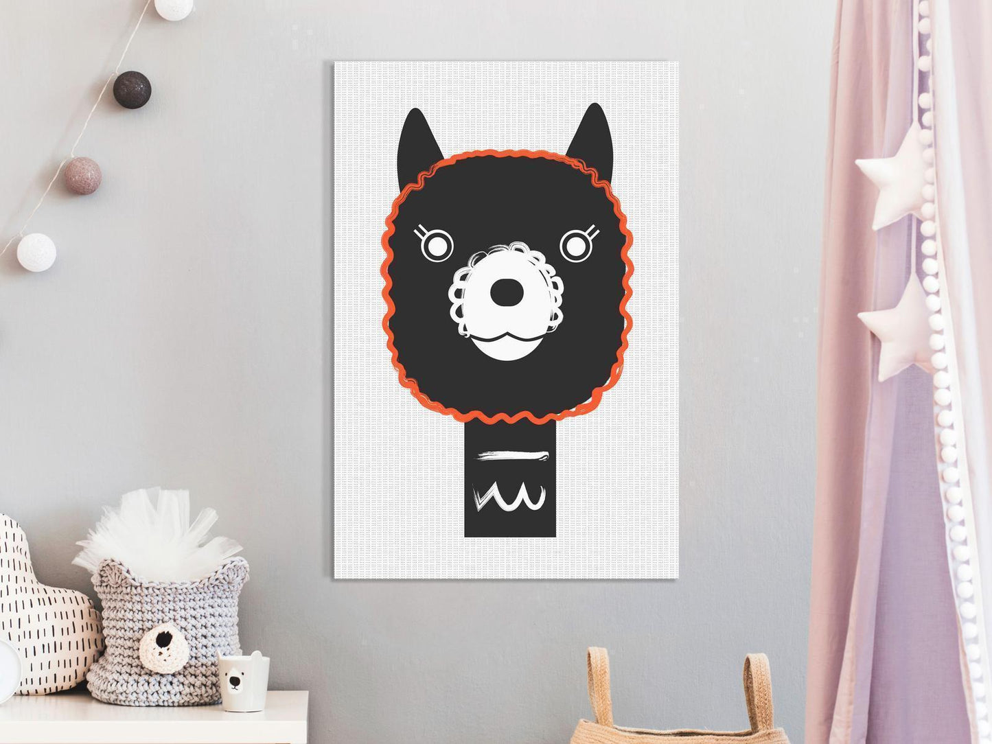 Leinwandbild - Decorative Alpaca (1 Part) Vertical Artgeist