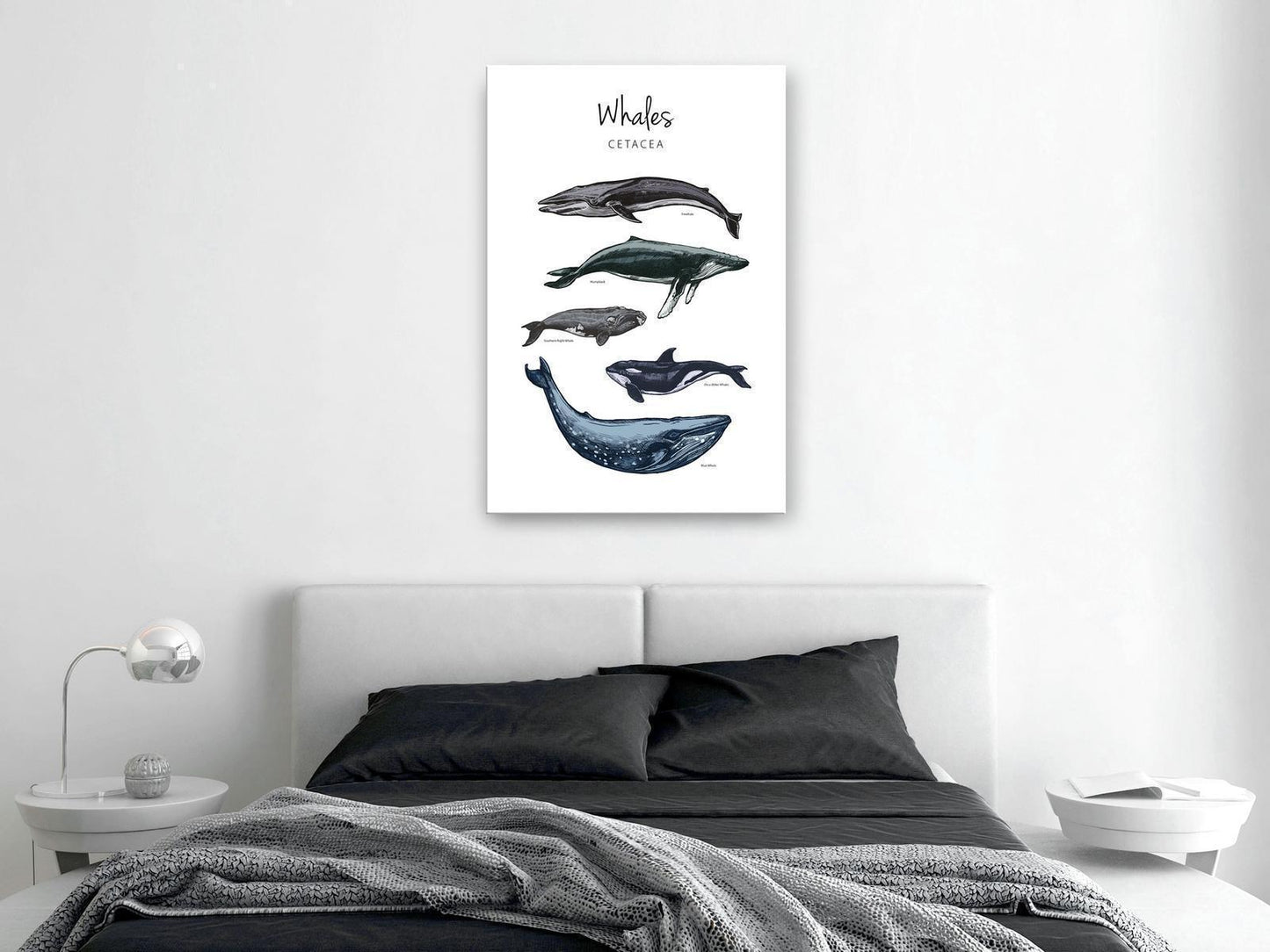 Leinwandbild - Whales (1 Part) Vertical Artgeist