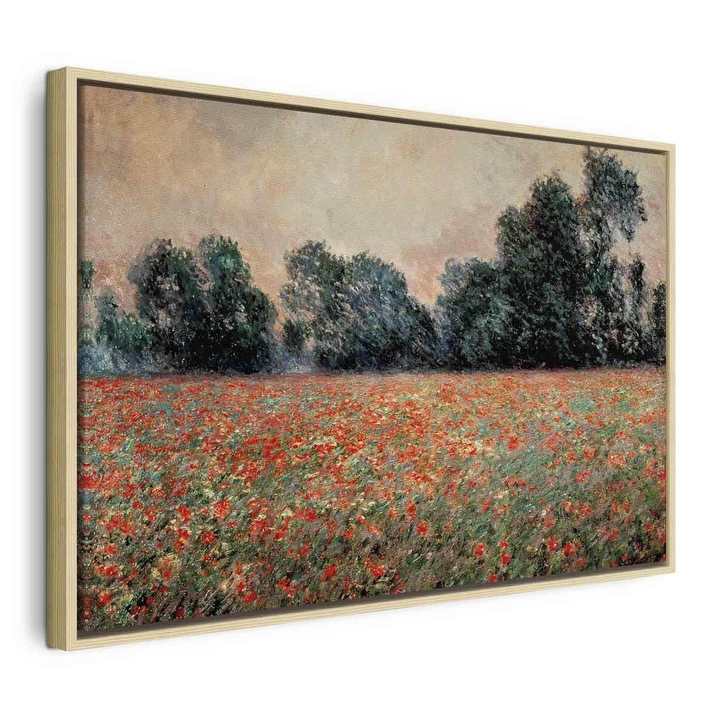 Leinwandbild - Field with wild Poppies (Claude Monet) Artgeist